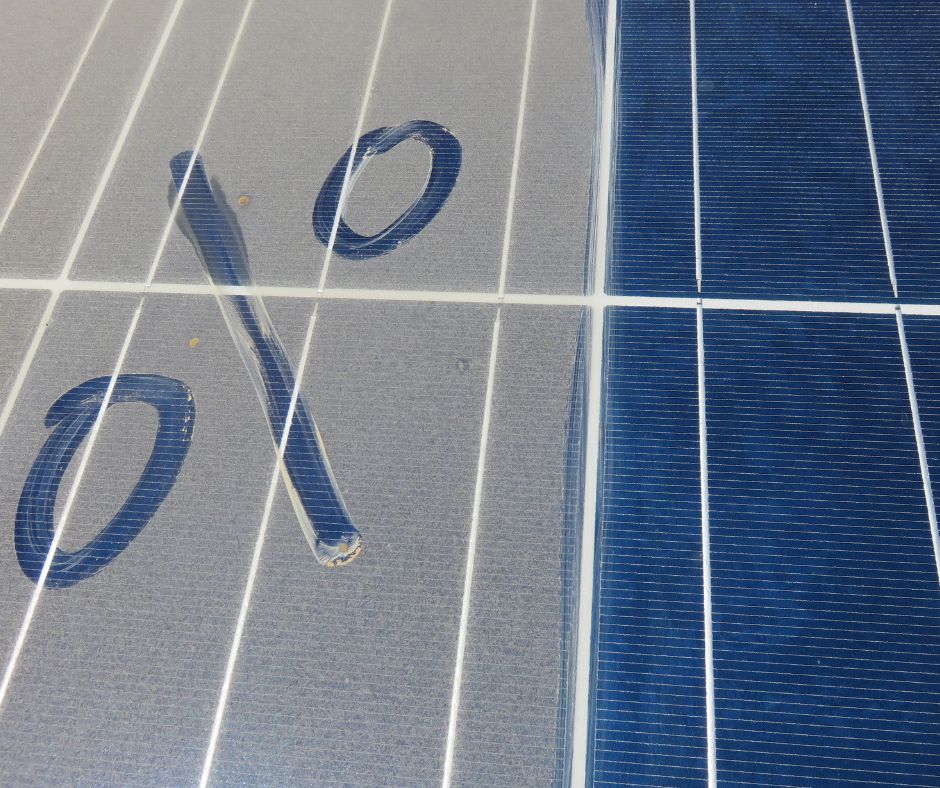 half of solar panel washed Maroochydore